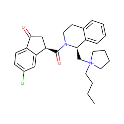 CCCC[N+]1(C[C@@H]2c3ccccc3CCN2C(=O)[C@@H]2CC(=O)c3ccc(Cl)cc32)CCCC1 ZINC000209488466