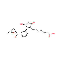 CCCC1([C@H](O)c2cccc([C@H]3[C@H](O)CC(=O)[C@@H]3CCCCCCC(=O)O)c2)CCC1 ZINC000137008890