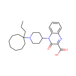 CCCC1(N2CCC(n3c(=O)c(C(=O)O)nc4ccccc43)CC2)CCCCCCC1 ZINC000114711165