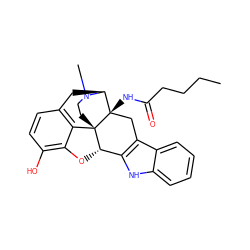 CCCCC(=O)N[C@@]12Cc3c([nH]c4ccccc34)[C@@H]3Oc4c(O)ccc5c4[C@@]31CCN(C)[C@H]2C5 ZINC000101149928