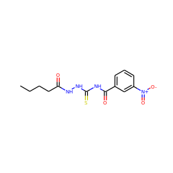 CCCCC(=O)NNC(=S)NC(=O)c1cccc([N+](=O)[O-])c1 ZINC000002064468