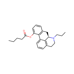 CCCCC(=O)Oc1cccc2c1-c1cccc3c1[C@@H](C2)N(CCC)CC3 ZINC000029041617