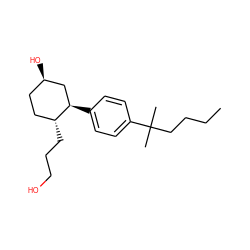 CCCCC(C)(C)c1ccc([C@@H]2C[C@H](O)CC[C@H]2CCCO)cc1 ZINC000029123889