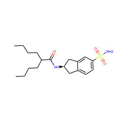 CCCCC(CCCC)C(=O)N[C@@H]1Cc2ccc(S(N)(=O)=O)cc2C1 ZINC000028376530