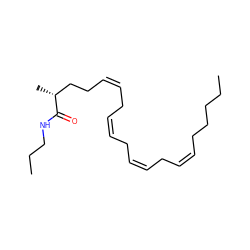 CCCCC/C=C\C/C=C\C/C=C\C/C=C\CC[C@@H](C)C(=O)NCCC ZINC000013761113