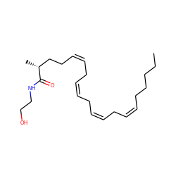 CCCCC/C=C\C/C=C\C/C=C\C/C=C\CC[C@@H](C)C(=O)NCCO ZINC000013761118