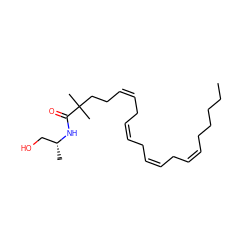 CCCCC/C=C\C/C=C\C/C=C\C/C=C\CCC(C)(C)C(=O)N[C@H](C)CO ZINC000013761117