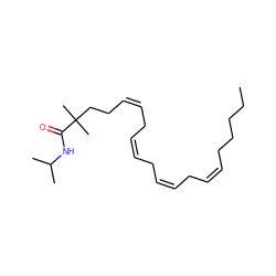 CCCCC/C=C\C/C=C\C/C=C\C/C=C\CCC(C)(C)C(=O)NC(C)C ZINC000013761112