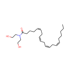 CCCCC/C=C\C/C=C\C/C=C\C/C=C\CCCC(=O)N(CCO)CCO ZINC000013760072