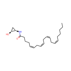 CCCCC/C=C\C/C=C\C/C=C\C/C=C\CCCC(=O)N[C@@H]1C[C@@H]1O ZINC000040913353