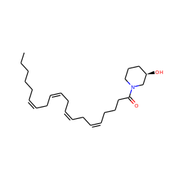 CCCCC/C=C\C/C=C\C/C=C\C/C=C\CCCC(=O)N1CCC[C@@H](O)C1 ZINC000013760070
