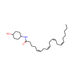 CCCCC/C=C\C/C=C\C/C=C\C/C=C\CCCC(=O)NC1CCC(O)CC1 ZINC000013795213