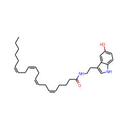 CCCCC/C=C\C/C=C\C/C=C\C/C=C\CCCC(=O)NCCc1c[nH]c2ccc(O)cc12 ZINC000014979684