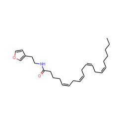 CCCCC/C=C\C/C=C\C/C=C\C/C=C\CCCC(=O)NCCc1ccoc1 ZINC000013517584