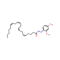 CCCCC/C=C\C/C=C\C/C=C\C/C=C\CCCC(=O)NCc1ccc(OC)cc1OC ZINC000028564982