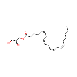 CCCCC/C=C\C/C=C\C/C=C\C/C=C\CCCC(=O)OC[C@@H](O)CO ZINC000004654971