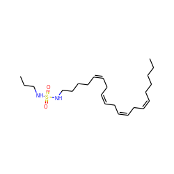 CCCCC/C=C\C/C=C\C/C=C\C/C=C\CCCCNS(=O)(=O)NCCC ZINC000045319383