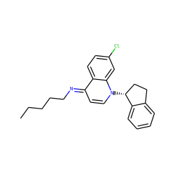 CCCCC/N=c1\ccn([C@@H]2CCc3ccccc32)c2cc(Cl)ccc12 ZINC000013741418