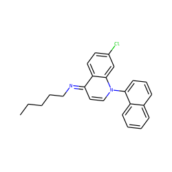 CCCCC/N=c1\ccn(-c2cccc3ccccc23)c2cc(Cl)ccc12 ZINC000029552378