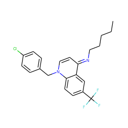 CCCCC/N=c1\ccn(Cc2ccc(Cl)cc2)c2ccc(C(F)(F)F)cc12 ZINC000013741414