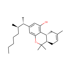 CCCCC[C@@H](C)[C@H](C)c1cc(O)c2c(c1)OC(C)(C)[C@@H]1CC=C(C)C[C@@H]21 ZINC000026288774