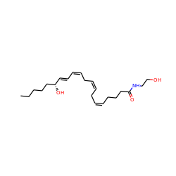 CCCCC[C@@H](O)/C=C/C=C\C/C=C\C/C=C\CCCC(=O)NCCO ZINC000013475545