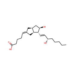 CCCCC[C@H](O)/C=C/[C@@H]1[C@H]2C/C(=C\CCCC(=O)O)C[C@H]2C[C@H]1O ZINC000012358521