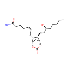 CCCCC[C@H](O)/C=C/[C@H]1[C@H]2C[C@H](OC(=O)O2)[C@@H]1C/C=C\CCCC(N)=O ZINC000003811875