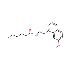 CCCCCC(=O)NCCc1cccc2ccc(OC)cc12 ZINC000013650490