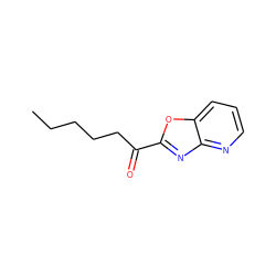 CCCCCC(=O)c1nc2ncccc2o1 ZINC000072108654