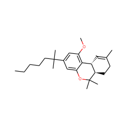 CCCCCC(C)(C)c1cc(OC)c2c(c1)OC(C)(C)[C@@H]1CCC(C)=C[C@@H]21 ZINC000040973389