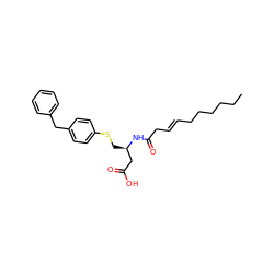 CCCCCC/C=C/CC(=O)N[C@H](CSc1ccc(Cc2ccccc2)cc1)CC(=O)O ZINC000034804750