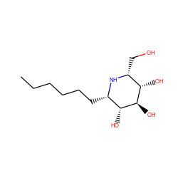 CCCCCC[C@@H]1N[C@H](CO)[C@H](O)[C@@H](O)[C@@H]1O ZINC000253681754