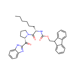 CCCCCC[C@H](NC(=O)OCC1c2ccccc2-c2ccccc21)C(=O)N1CCC[C@H]1C(=O)c1nc2ccccc2[nH]1 ZINC000064548562