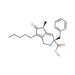 CCCCCC1=C2CN[C@@](Cc3ccccc3)(C(=O)OC)C=C2[C@H](C)C1=O ZINC000033913662