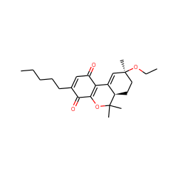 CCCCCC1=CC(=O)C2=C(OC(C)(C)[C@@H]3CC[C@](C)(OCC)C=C23)C1=O ZINC001848434421