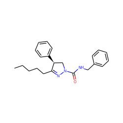 CCCCCC1=NN(C(=O)NCc2ccccc2)C[C@@H]1c1ccccc1 ZINC000058592496