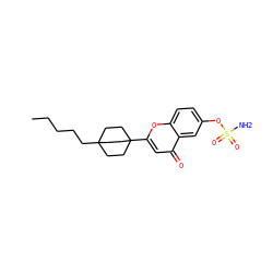 CCCCCC12CCC(c3cc(=O)c4cc(OS(N)(=O)=O)ccc4o3)(CC1)CC2 ZINC000003818814