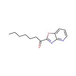 CCCCCCC(=O)c1nc2ncccc2o1 ZINC000072107225