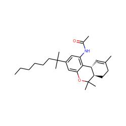 CCCCCCC(C)(C)c1cc(NC(C)=O)c2c(c1)OC(C)(C)[C@@H]1CCC(C)=C[C@@H]21 ZINC000045372938