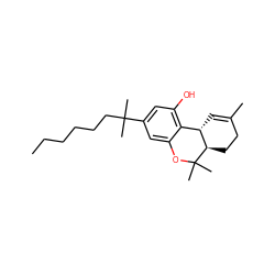 CCCCCCC(C)(C)c1cc(O)c2c(c1)OC(C)(C)[C@@H]1CCC(C)=C[C@@H]21 ZINC000013765595