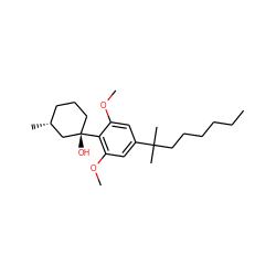 CCCCCCC(C)(C)c1cc(OC)c([C@@]2(O)CCC[C@@H](C)C2)c(OC)c1 ZINC000040953055