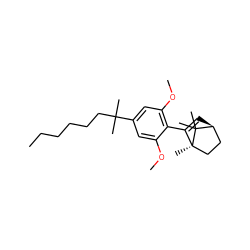 CCCCCCC(C)(C)c1cc(OC)c(C2=C[C@H]3CC[C@]2(C)C3(C)C)c(OC)c1 ZINC000198454803