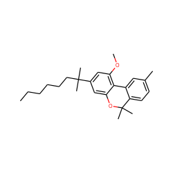 CCCCCCC(C)(C)c1cc(OC)c2c(c1)OC(C)(C)c1ccc(C)cc1-2 ZINC000013813981