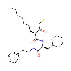 CCCCCCC[C@@H](C(=O)CS)C(=O)N[C@@H](CC1CCCCC1)C(=O)NCCc1ccccc1 ZINC000034801664