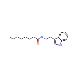 CCCCCCCC(=O)NCCc1c[nH]c2ccccc12 ZINC000043393589