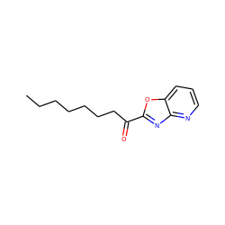 CCCCCCCC(=O)c1nc2ncccc2o1 ZINC000034803700