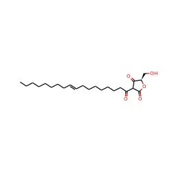 CCCCCCCC/C=C/CCCCCCCC(=O)C1C(=O)O[C@H](CO)C1=O ZINC000100871152