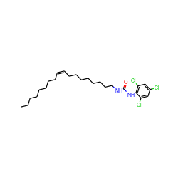 CCCCCCCC/C=C\CCCCCCCCNC(=O)Nc1c(Cl)cc(Cl)cc1Cl ZINC000036349693