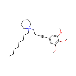 CCCCCCCC[N+]1(CCC#Cc2cc(OC)c(OC)c(OC)c2)CCCCC1 ZINC000058506569